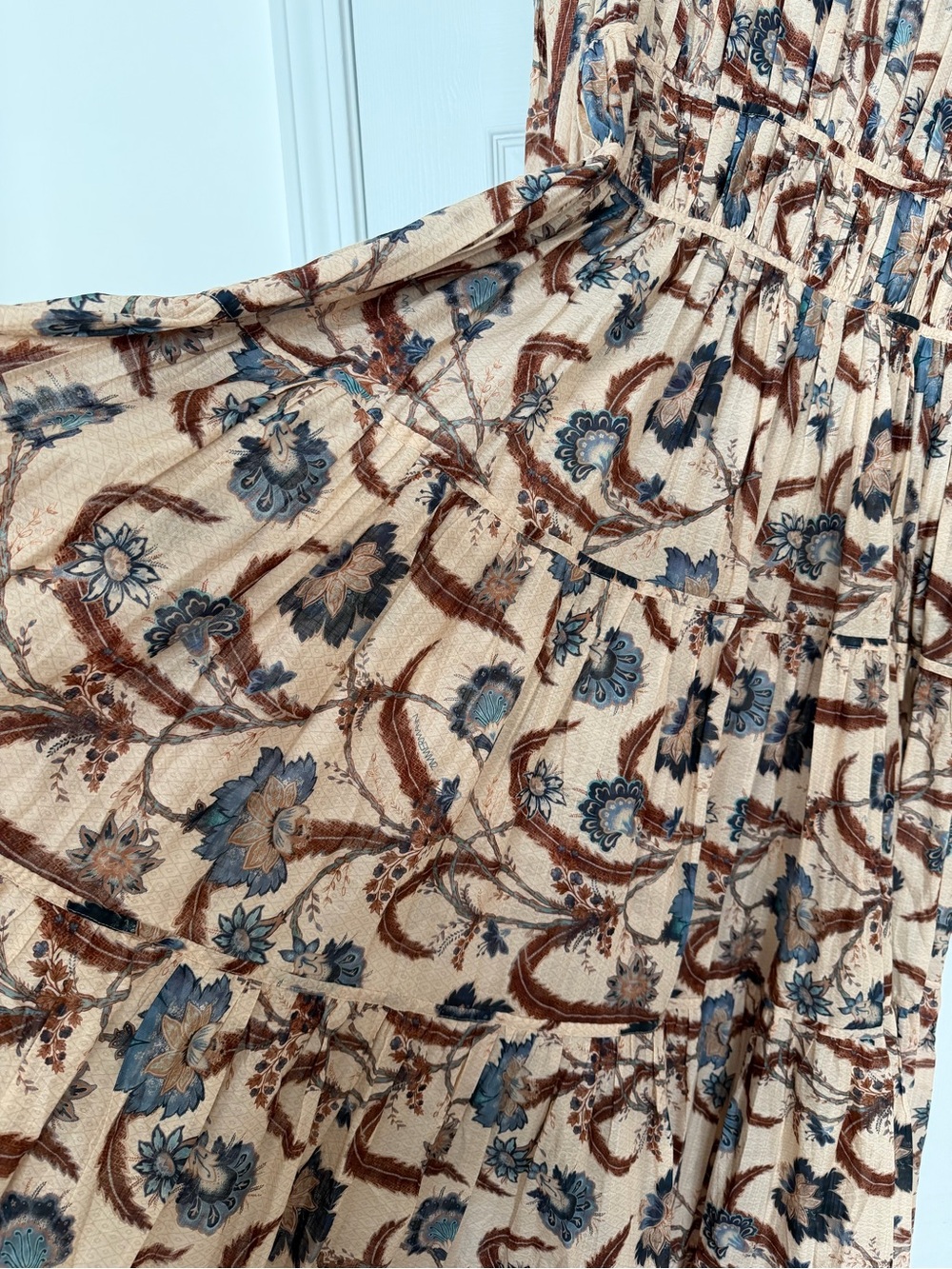 Zimmermann Ascension Tie Billow Long Sleeve Tiered Maxi Dress - size 2 - Picture 13 of 15